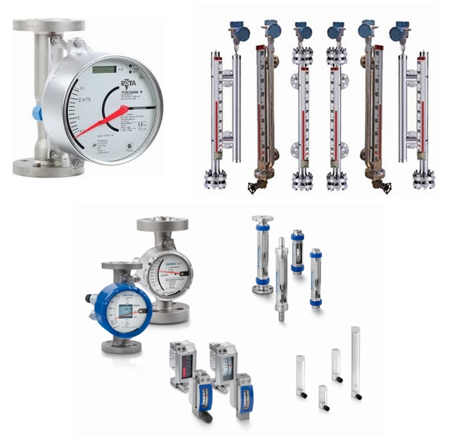Flow meter, Rota meter, Transmitters, Magnetic Level gauges